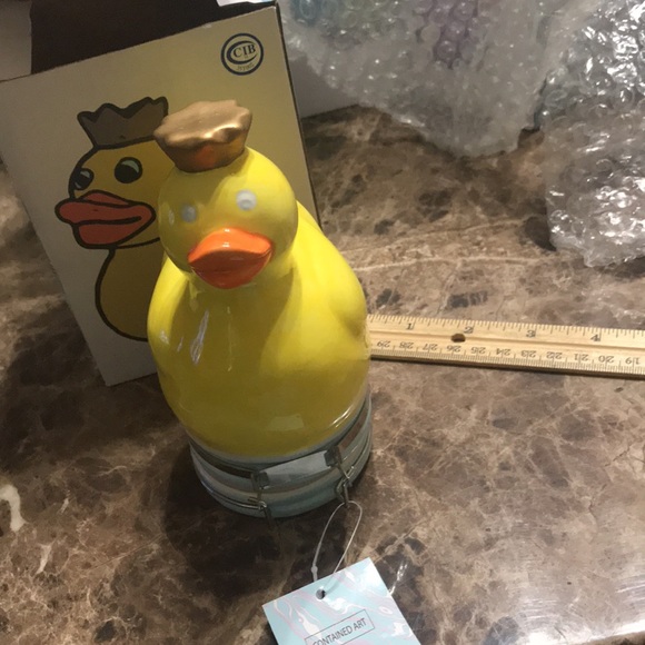 ContainedArt Duck Yellow Ceramic Airtight Container New - Picture 11 of 12